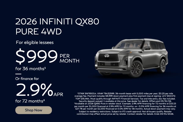 2026 INFINITI QX80 Pure 4WD Offer