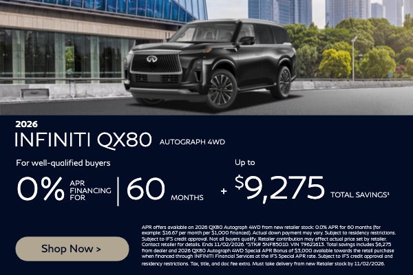2026 INFINITI QX80 offer - Bill Dodge INFINITI